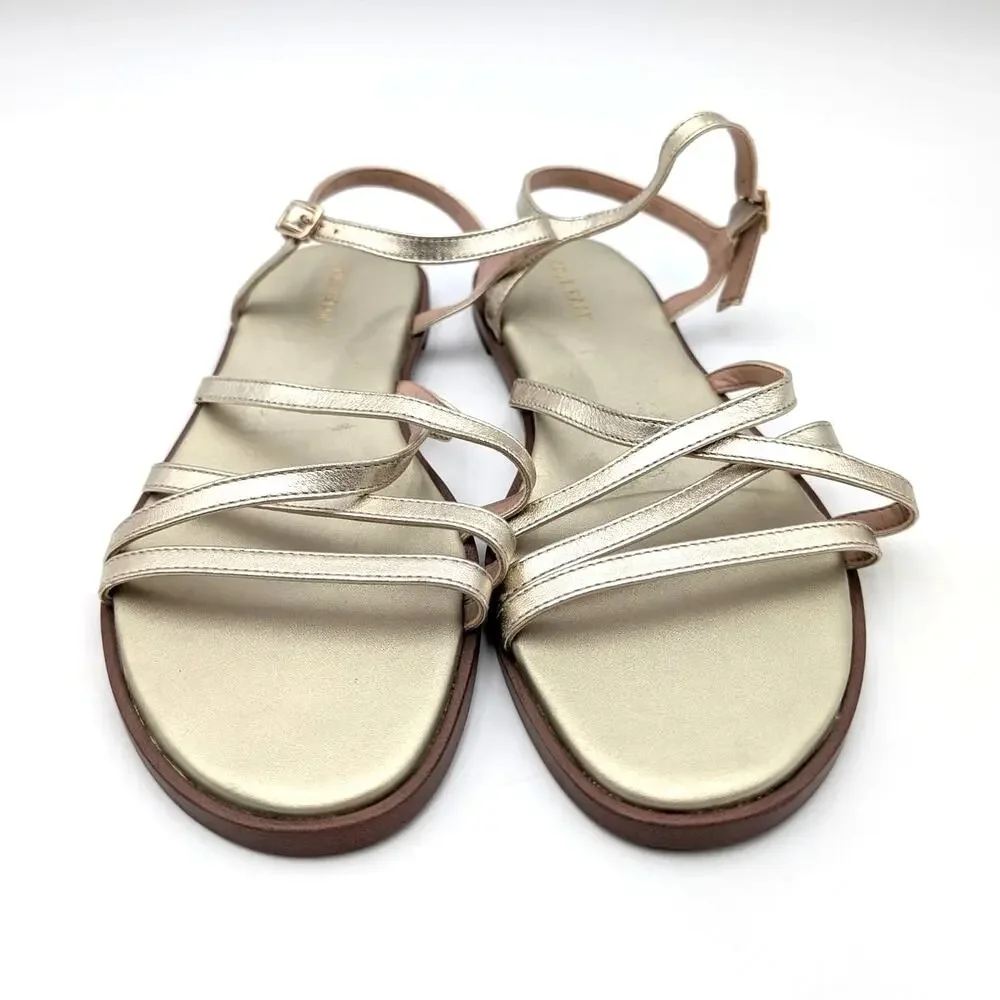 Cole Haan Flynn Strappy Sandals Ankle Strap Women Gold Size US9B EU39.5 - Picture 2 of 10